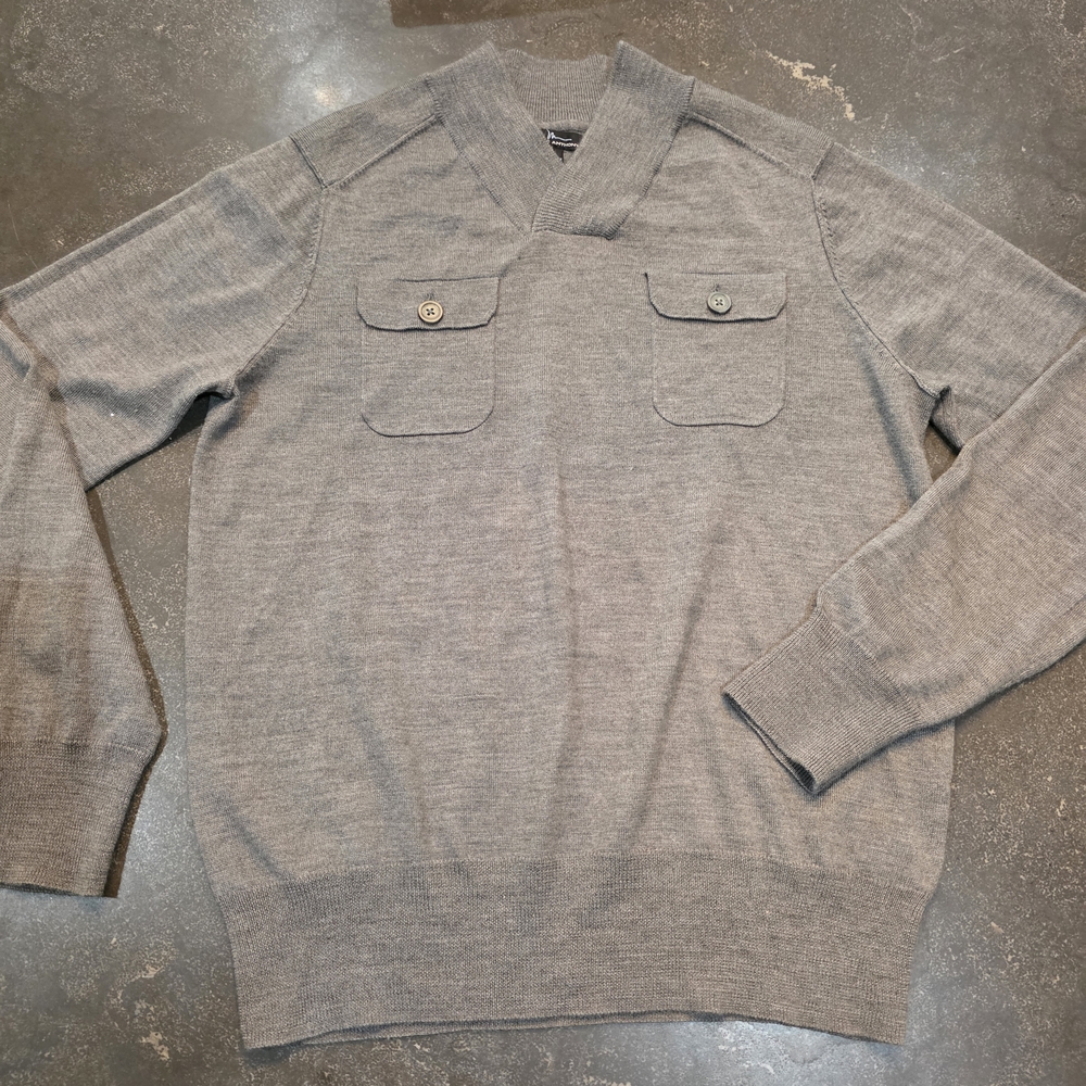 Marc Anthony Charcoal V-Neck Sweater